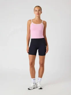 Borg Cropped Strap Tank Top