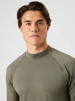 Borg Mock Neck Ls T-Shirt