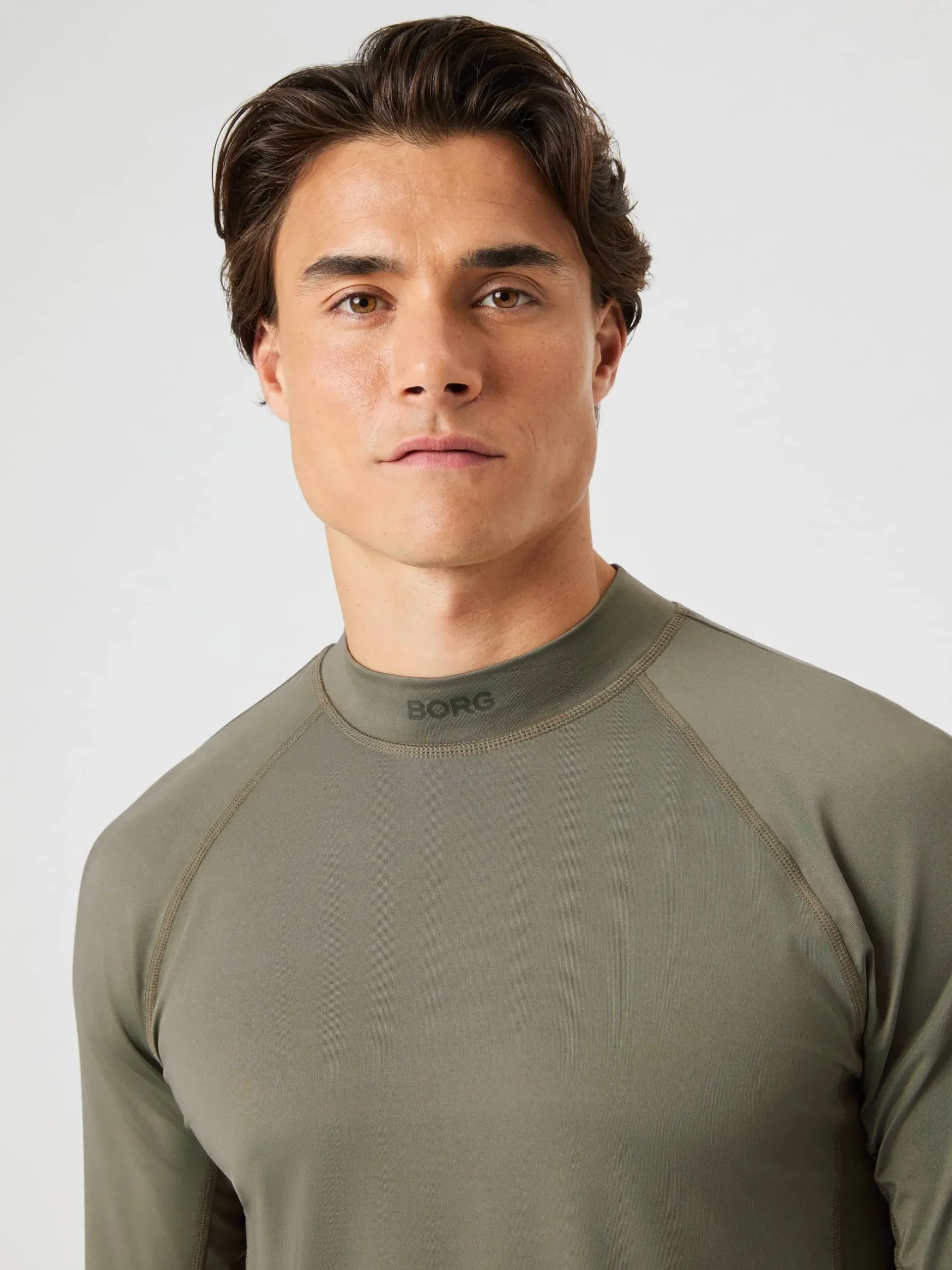 Borg Mock Neck Ls T-Shirt