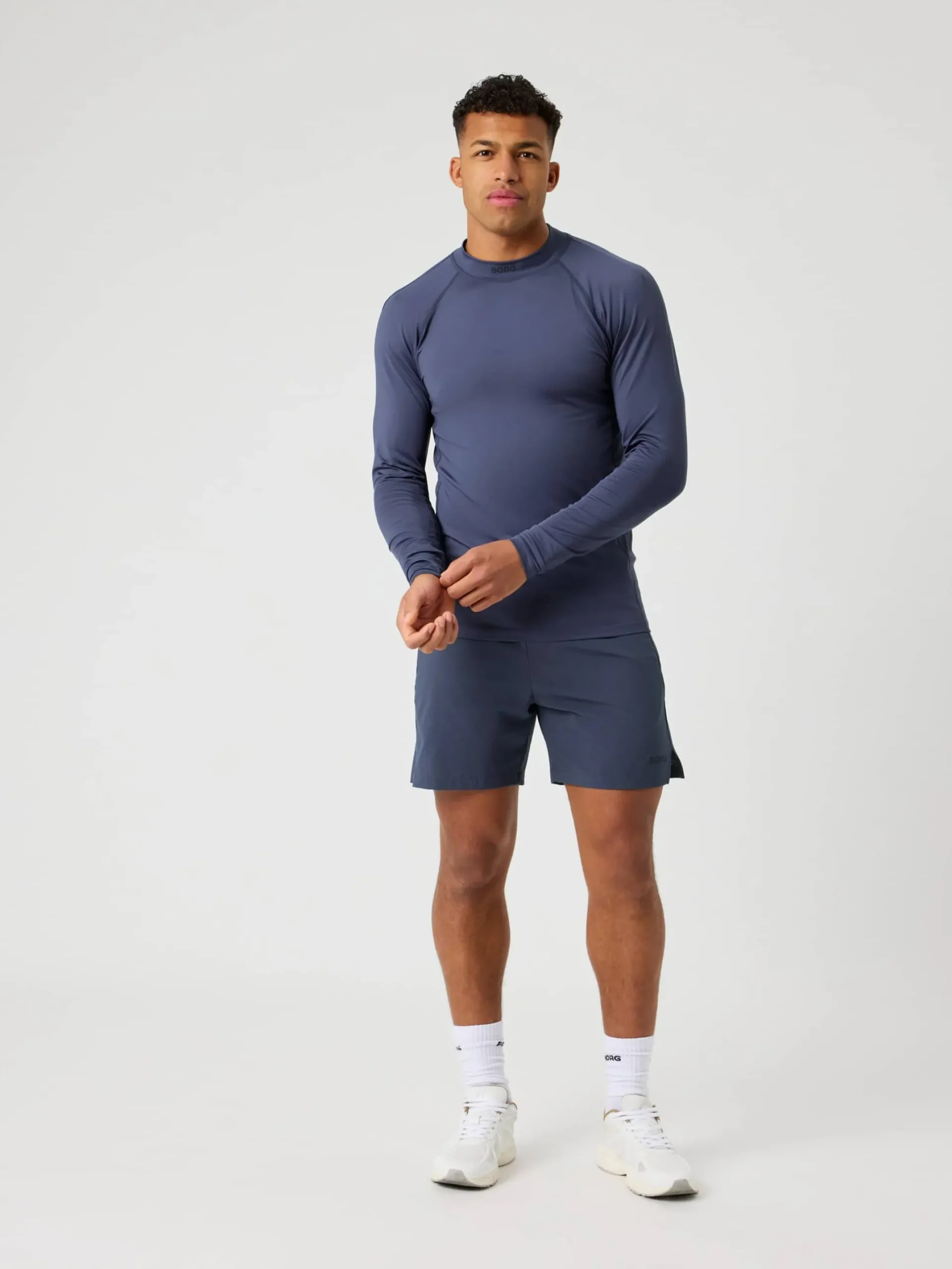 Borg Mock Neck Ls T-Shirt