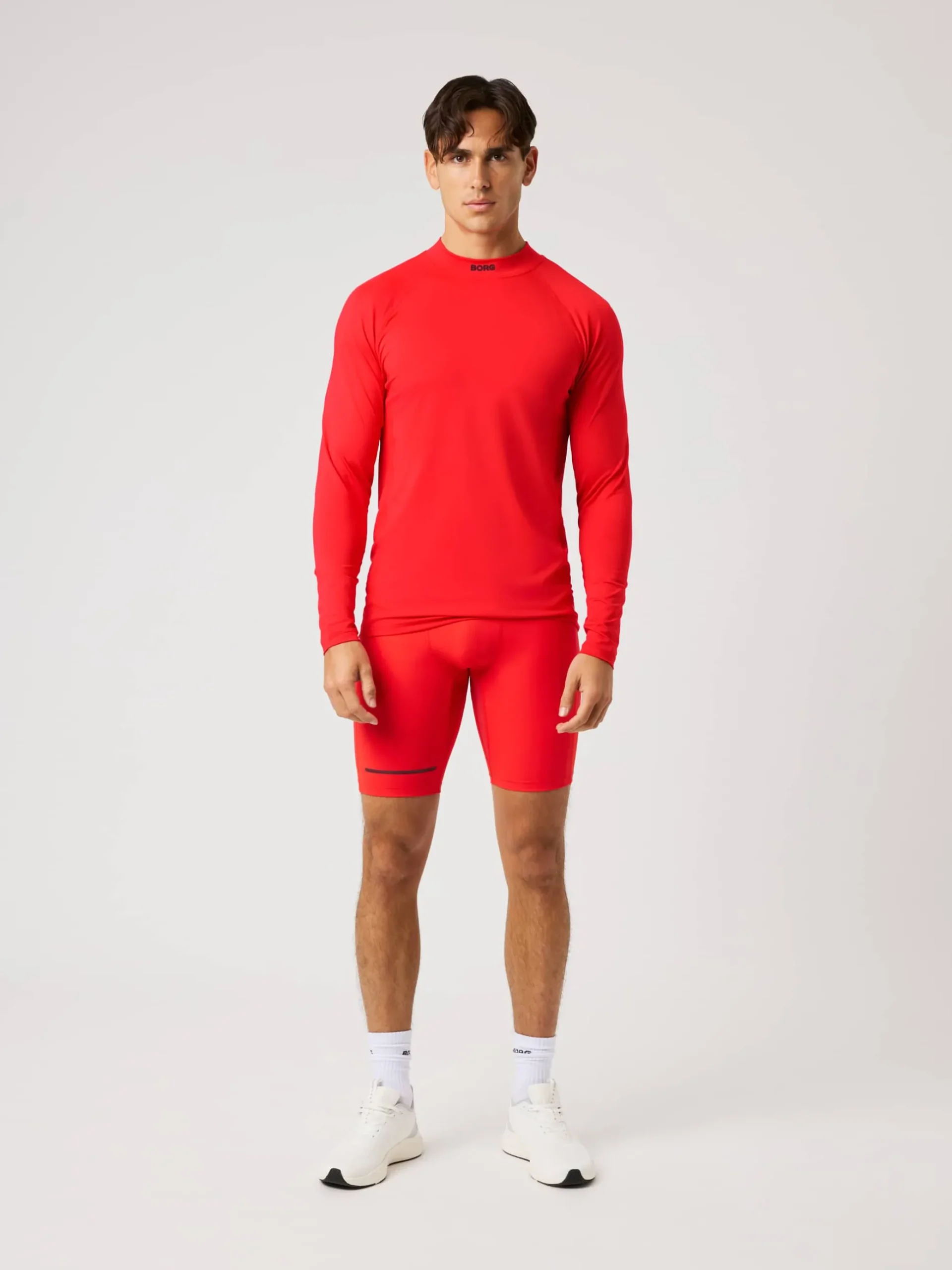 Borg Mock Neck Ls T-Shirt