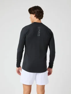 Borg Mock Neck Ls T-Shirt