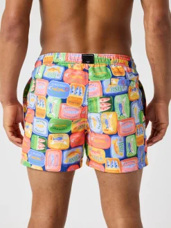 Borg Print Swim Shorts