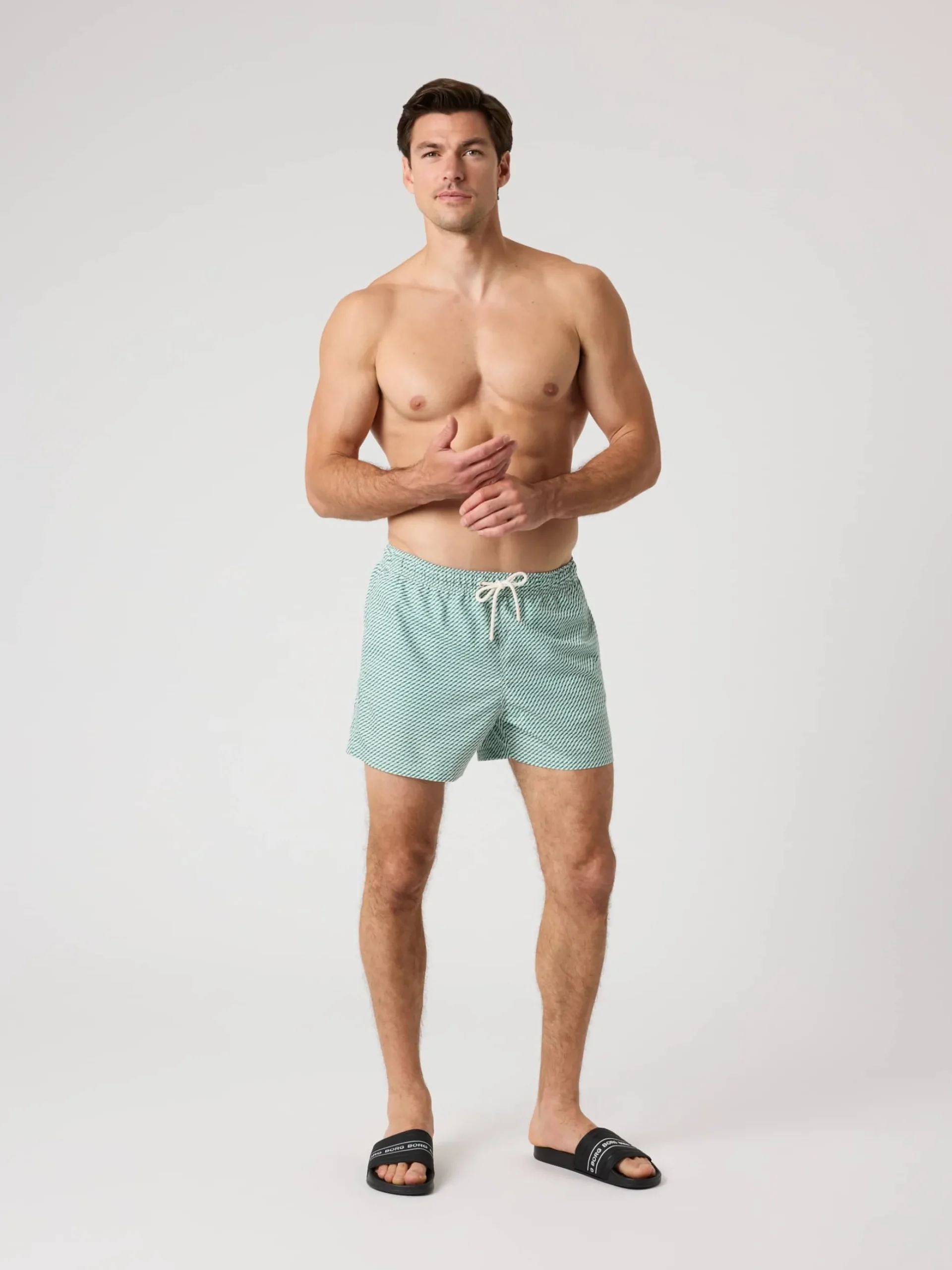 Borg Print Swim Shorts