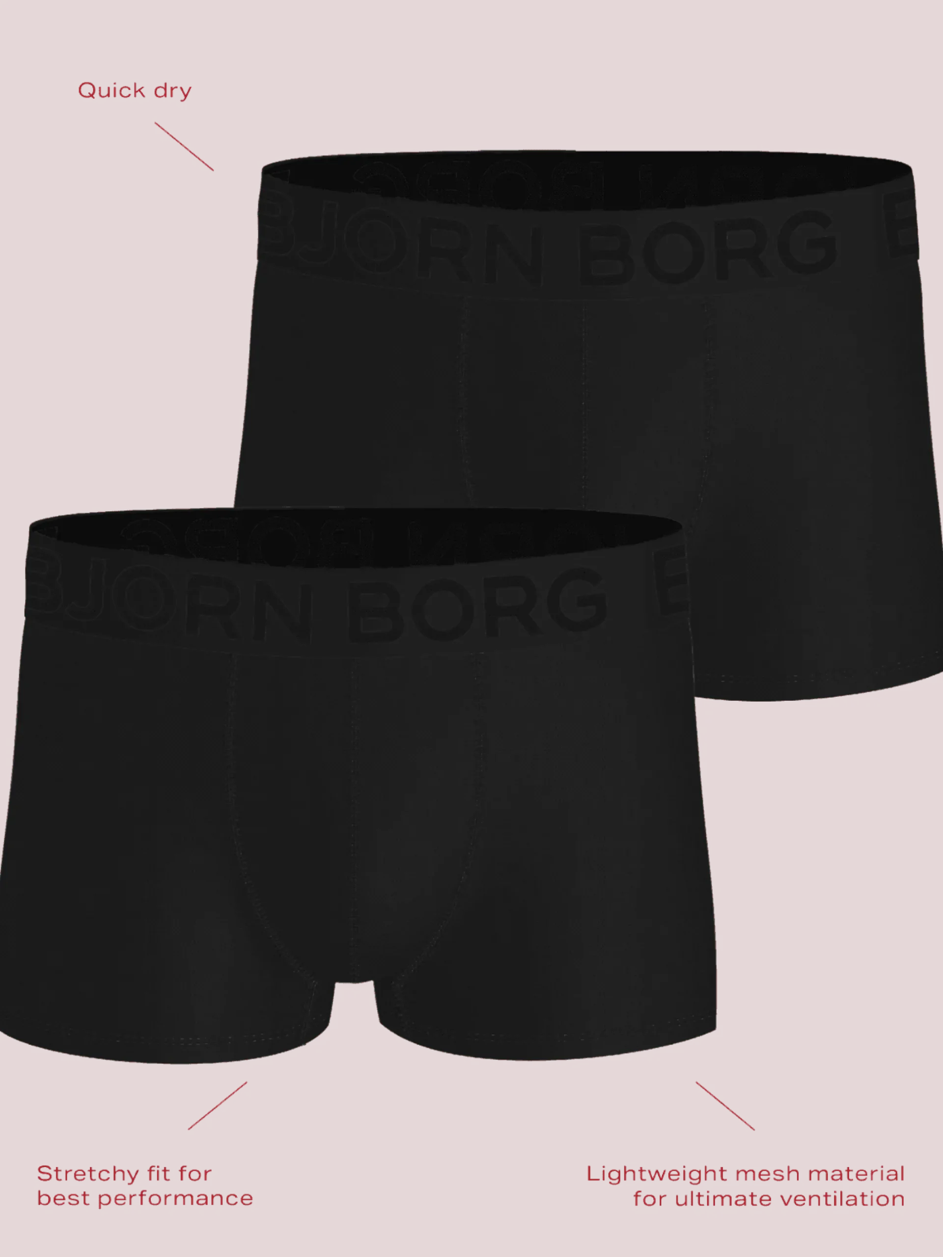 Sports Mesh Trunks 2-pack