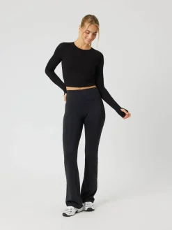 Studio Ribbed Cropped Long Sleeve