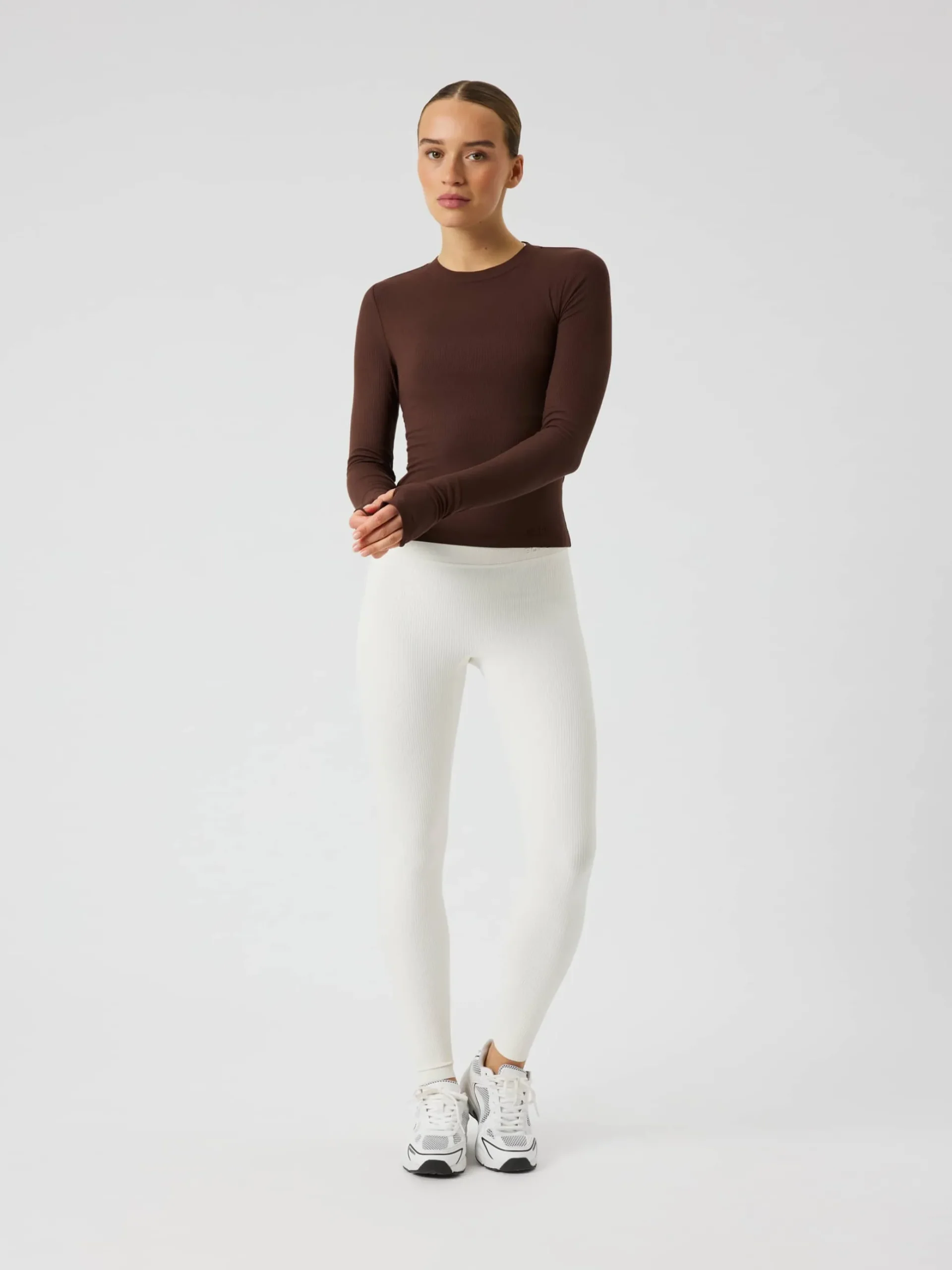 Studio Ribbed Cropped Long Sleeve
