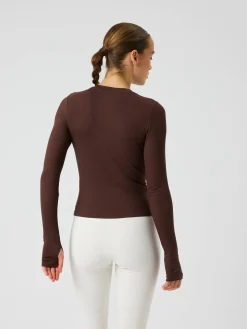 Studio Ribbed Cropped Long Sleeve