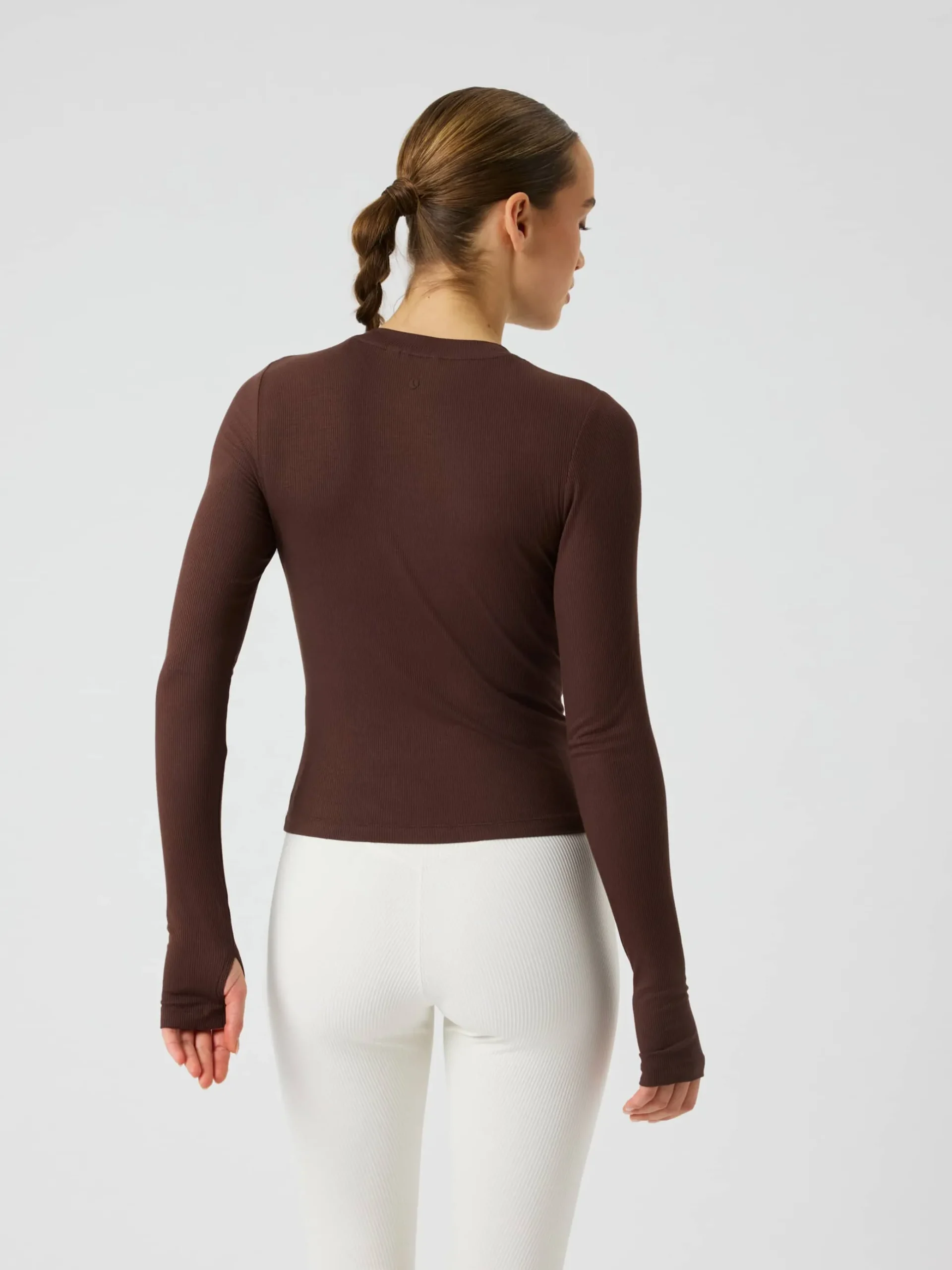 Studio Ribbed Cropped Long Sleeve
