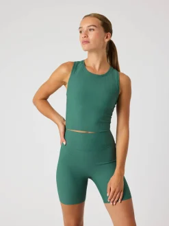 Studio Ribbed Cropped Tank Top