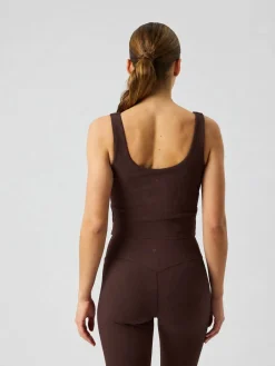 Studio Ribbed V-Neck Top