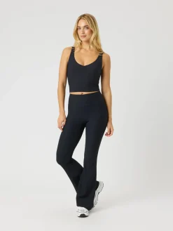 Studio Ribbed V-Neck Top